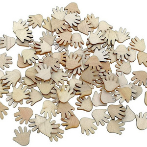 DIY Wooden Palm Shaped Laser Cutting Wood Chips for Decorative Crafts Made from Poplar