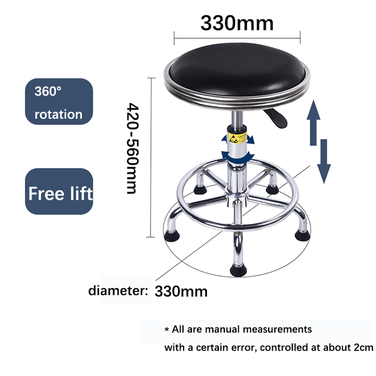 school science lab furniture Laboratory Revolving PU leather ESD revolving office Chair lab stools