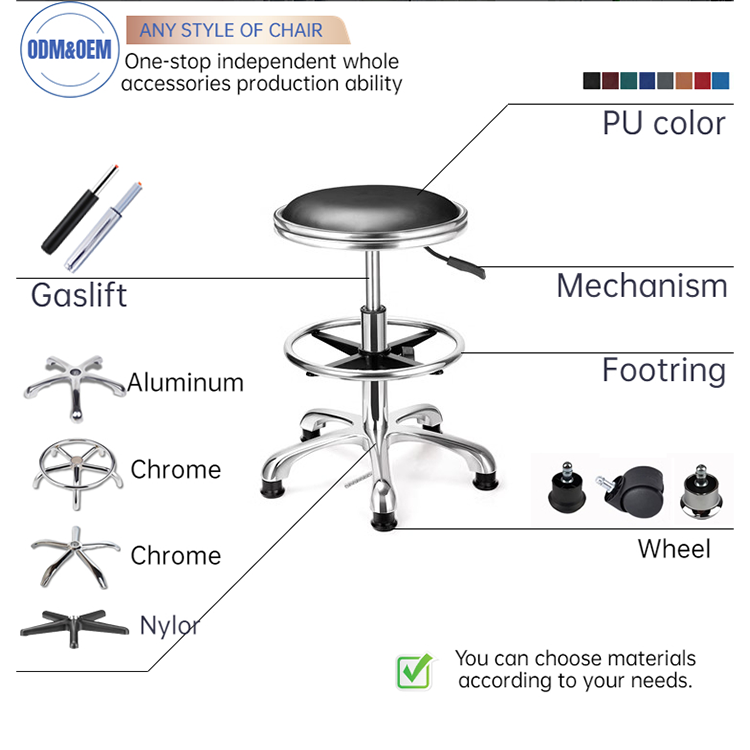 school science lab furniture Laboratory Revolving PU leather ESD revolving office Chair lab stools