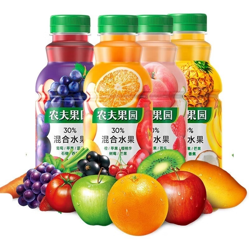 Nongfu Farmer's Orchard Exotic 30% Mixed Fruit Juice Drink Orange Apple Cherry Plum Raspberry Mango-Fruit & Vegetable Soft Drink