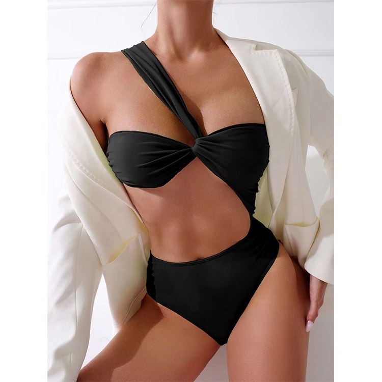 Factory Wholesale Bathing Suits One Shoulder Swimwear Beachwear Sexy Custom Bikini Set Sexy Swimsuit One Piece Women Swim Suits