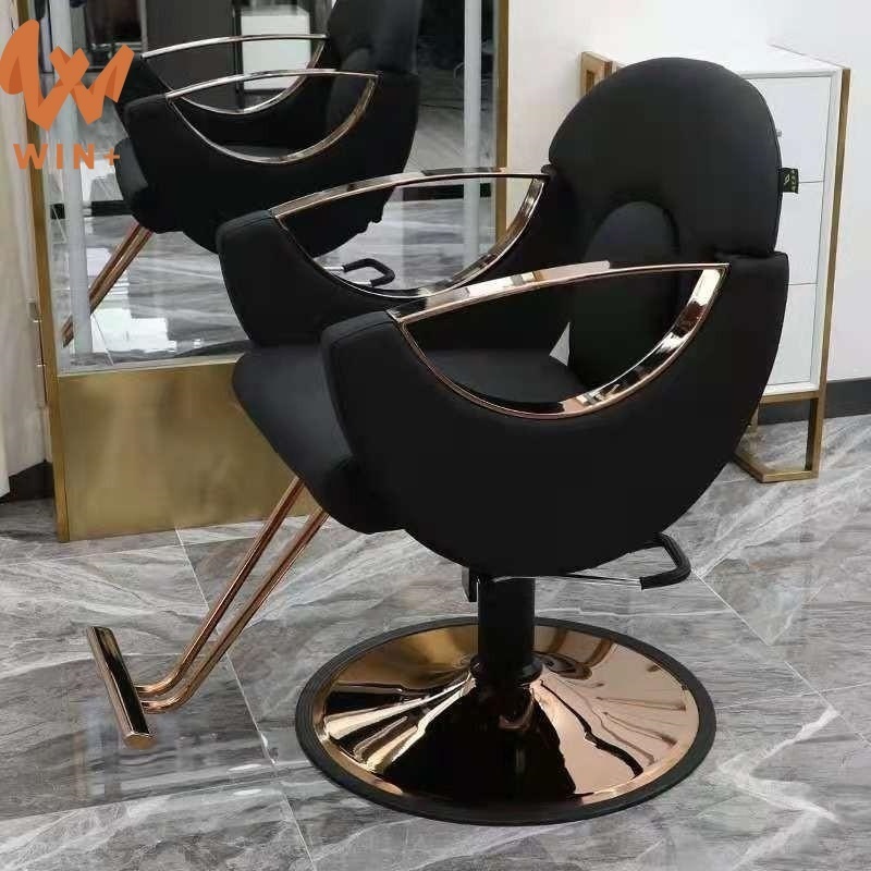 white beauty nail salon furniture custom luxury golden barber chair pink salon chair for hair stylist