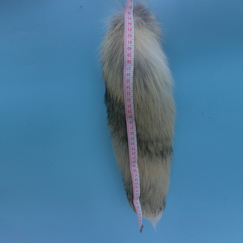 ALICEFUR China Factory Wholesale Supply Golden Island Fox Fur Tail Keychain