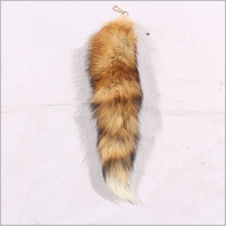 ALICEFUR Factory wholesale supply cheap price real red fox fur tail keychain