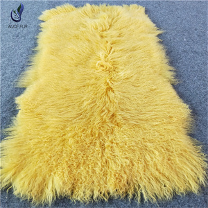 Fashion Tibetan Lamb Rug Goat Skin Blanket Sheep Skin Curly Fur