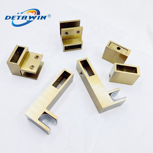 Best Selling Stainless Steel Gold 90 Degree Heavy Duty Corner Glass Clip Pipe Connectors For Shower Glass Door