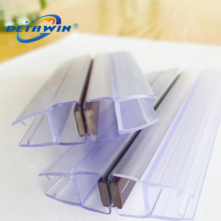 Best Selling Bathroom Waterproof Strip  Pvc Rubber Guard Clear Plastic Glass Door Sealing Strip