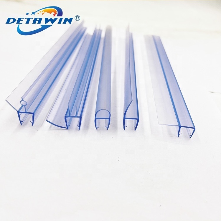 Durable Long Service Shower Door Glass To Glass Pvc Waterproof Seal Strip Glass Shower Door Seal