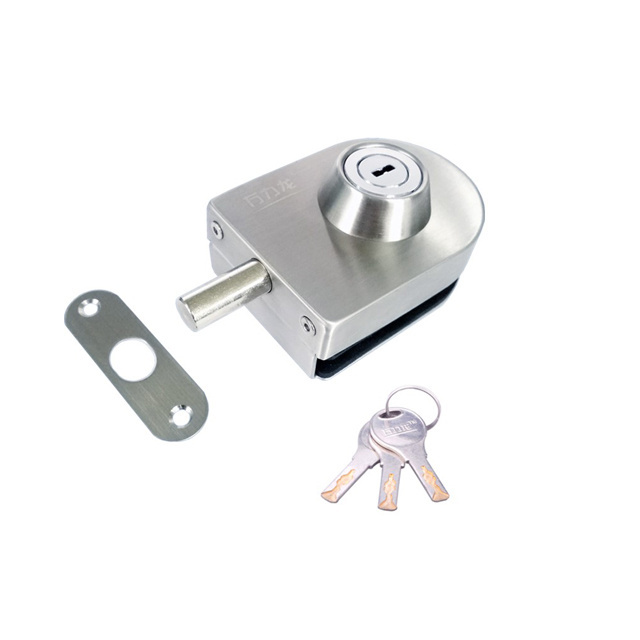 Factory price Double Side Open Commercial Sliding Frameless Glass Door Lock