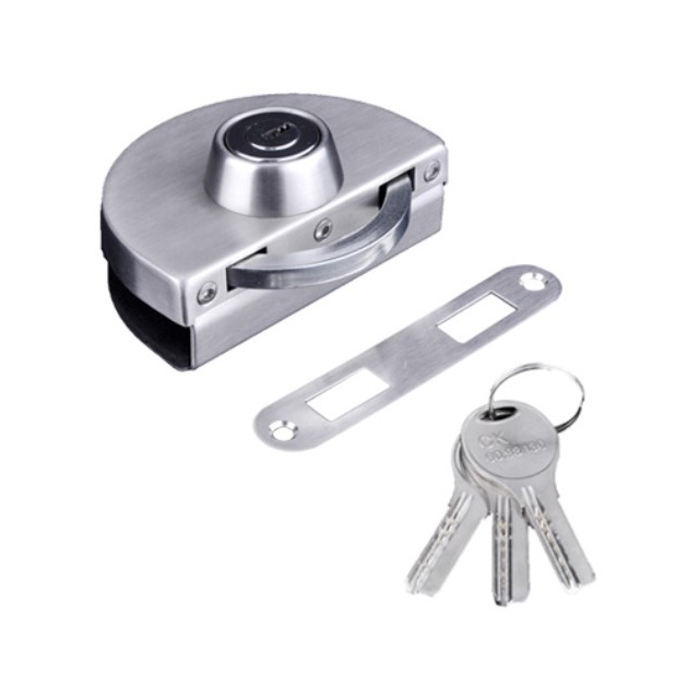 Factory price Double Side Open Commercial Sliding Frameless Glass Door Lock