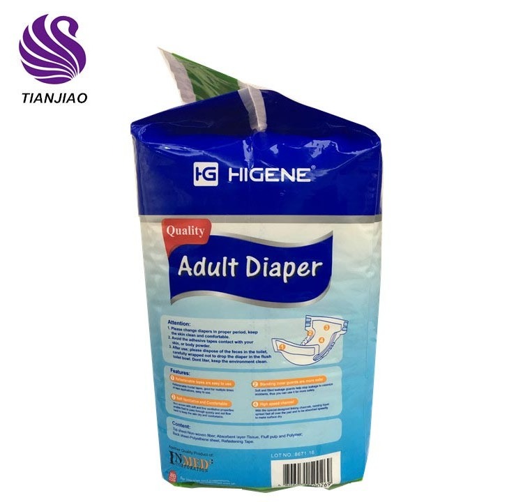 Whole Day Adjustable  Printed Adult Diaper Ultra soft Disposable Japanese Adult Baby Diaper Diaper Girls