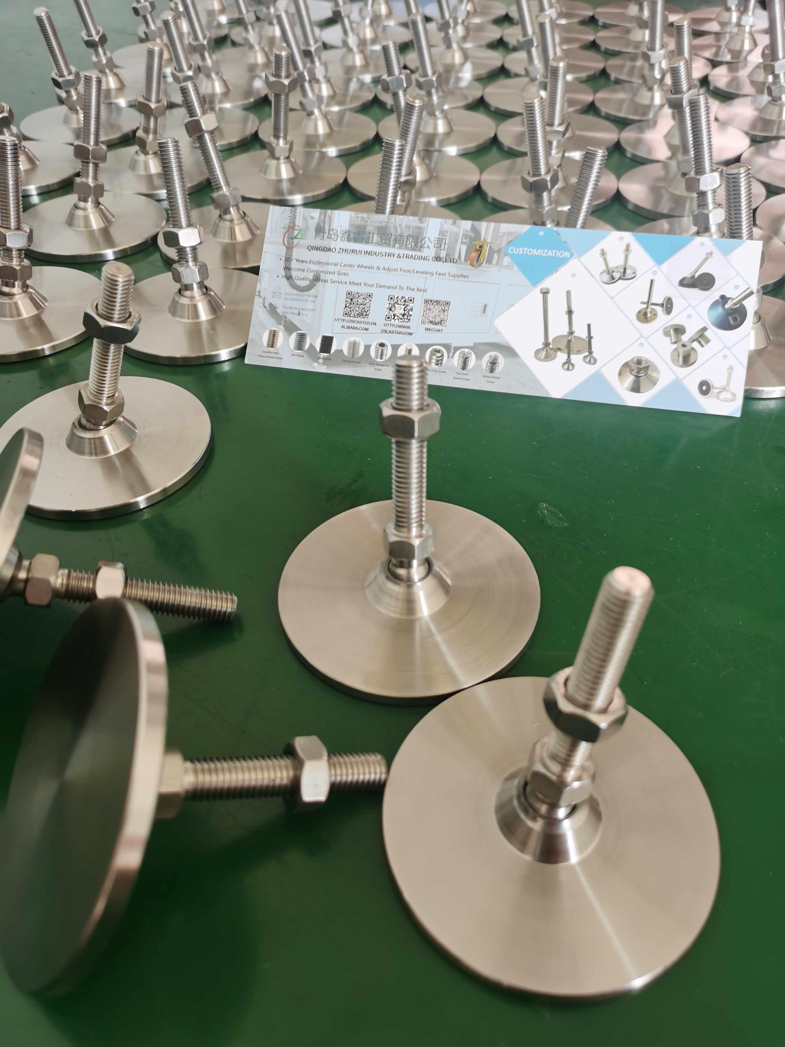 Customized Machine Foot All Sizes Thread M8 M10 M12 M14 M16 M20 Stud Heavy Duty Adjustable Leveling Feet Gildes