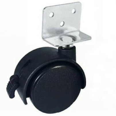 Good Quality 1.5'' Side Mounting Plate Castors Nylon Wheel Furniture Caster Cabinet Castor 40mm