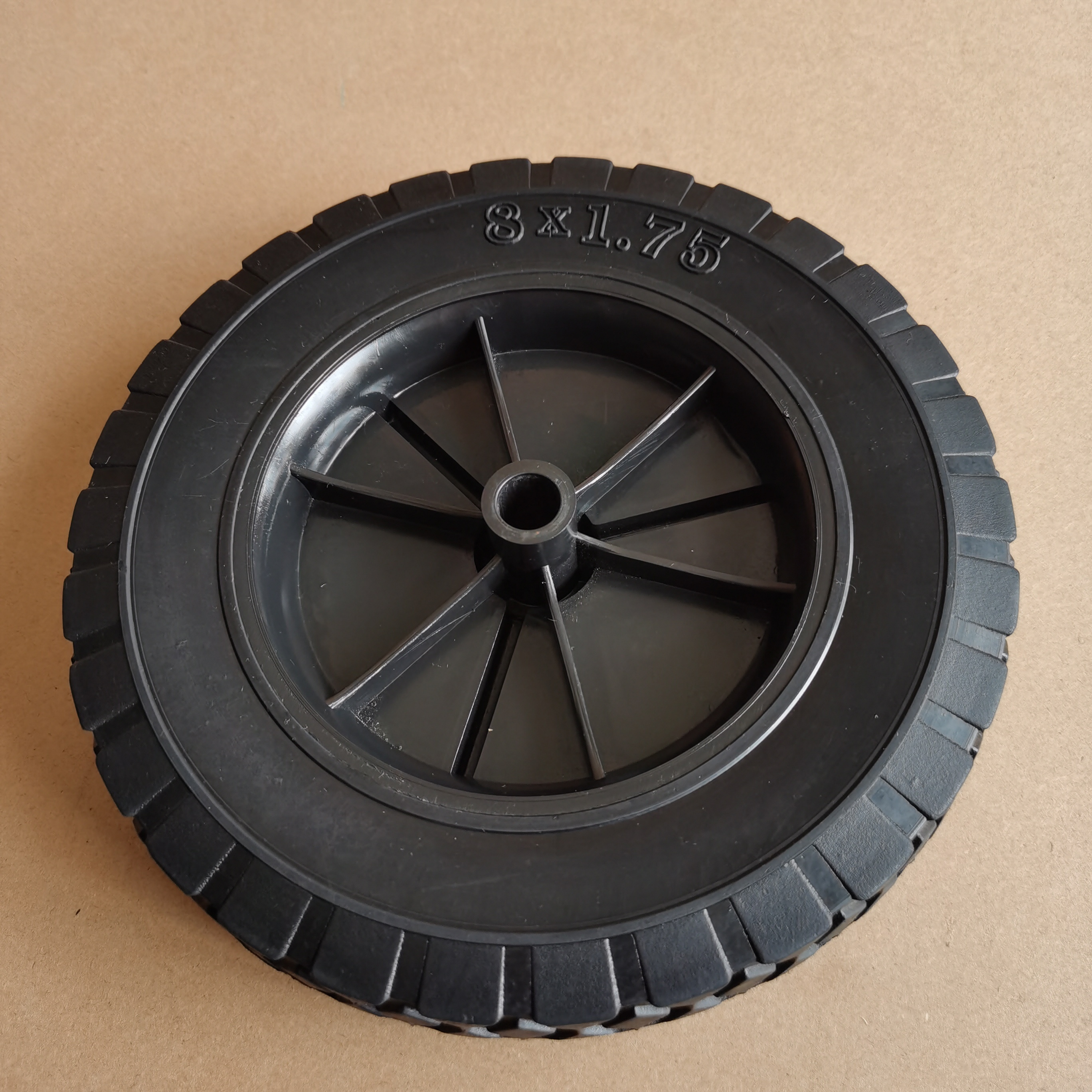 Good Quality Hot sale 8 inch solid rubber wheel 200mm Black Rubber Trolley Wheel