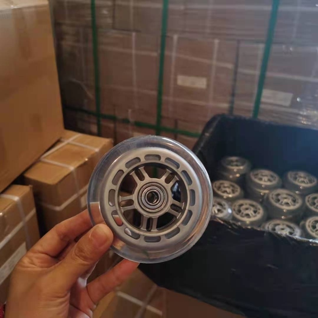 4 Inch 100mm Transparent PU Clear Polyurethane Wheel Furniture Castors Luggage Casters Wheel