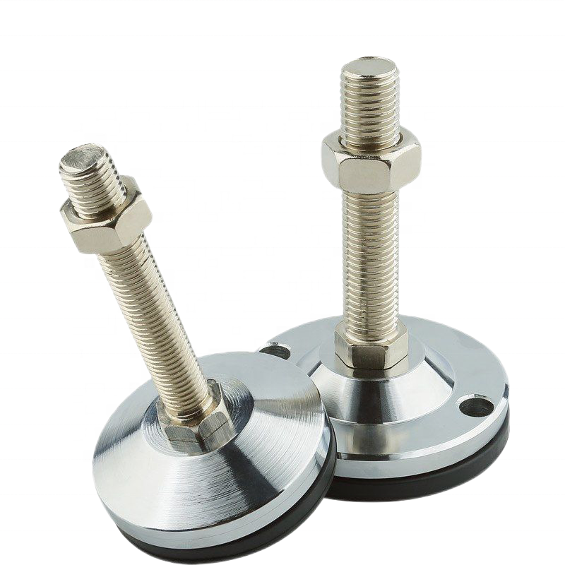 D25/32/50/60/80 M10/12/16 UNF Stud Swivel 1/2-13 Thread Furniture Leveler Adjustable Foot Stainless Steel Metal Leveling Pads