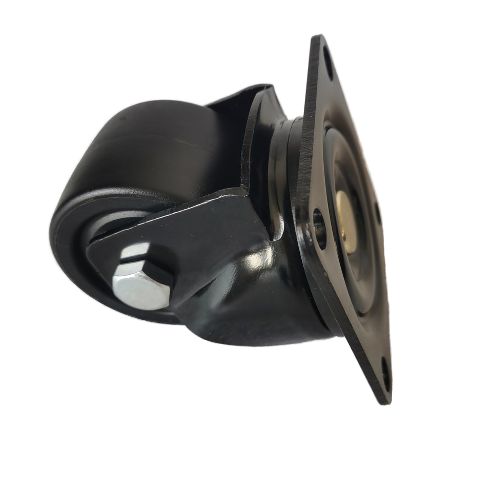 High-Load 2/2.5/3 Inches Heavy Duty Casters with 300/500/600KG Fixed Swivel Plate Locking Low Mounting Height Nylon Wheels