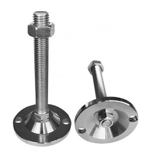 High Quality M 16 M20 Thread 3/4 Fixed Stud Leveling Mounts Machine SS Galvanized Iron Foot Adjustable Leveling Feet Support Pad