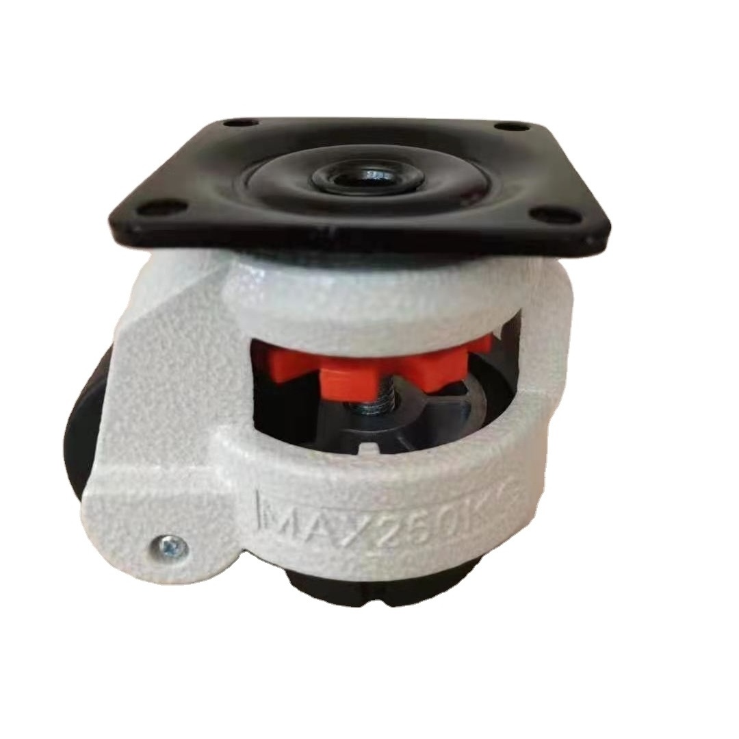 Heavy Duty Industrial Retractable Casters Adjustable Height Leveling GD-40/60/80F Iron Swivel Caster Wheels