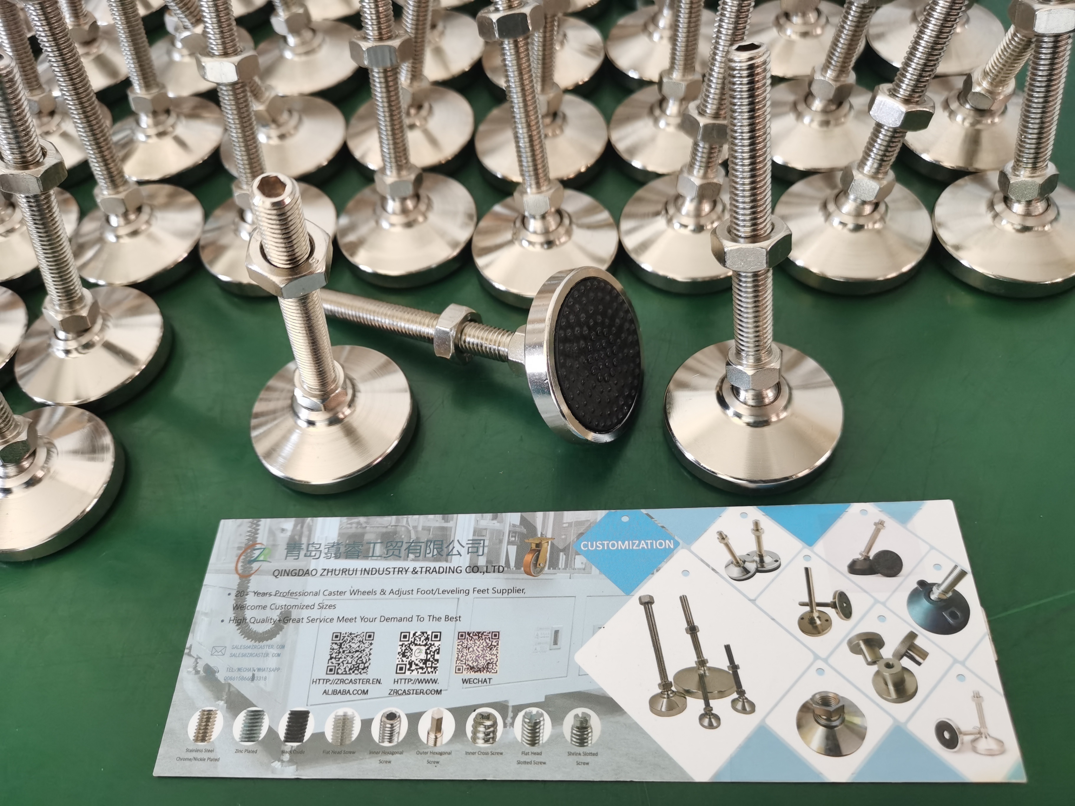 Customized Machine Foot All Sizes Thread M8 M10 M12 M14 M16 M20 Stud Heavy Duty Adjustable Leveling Feet Gildes