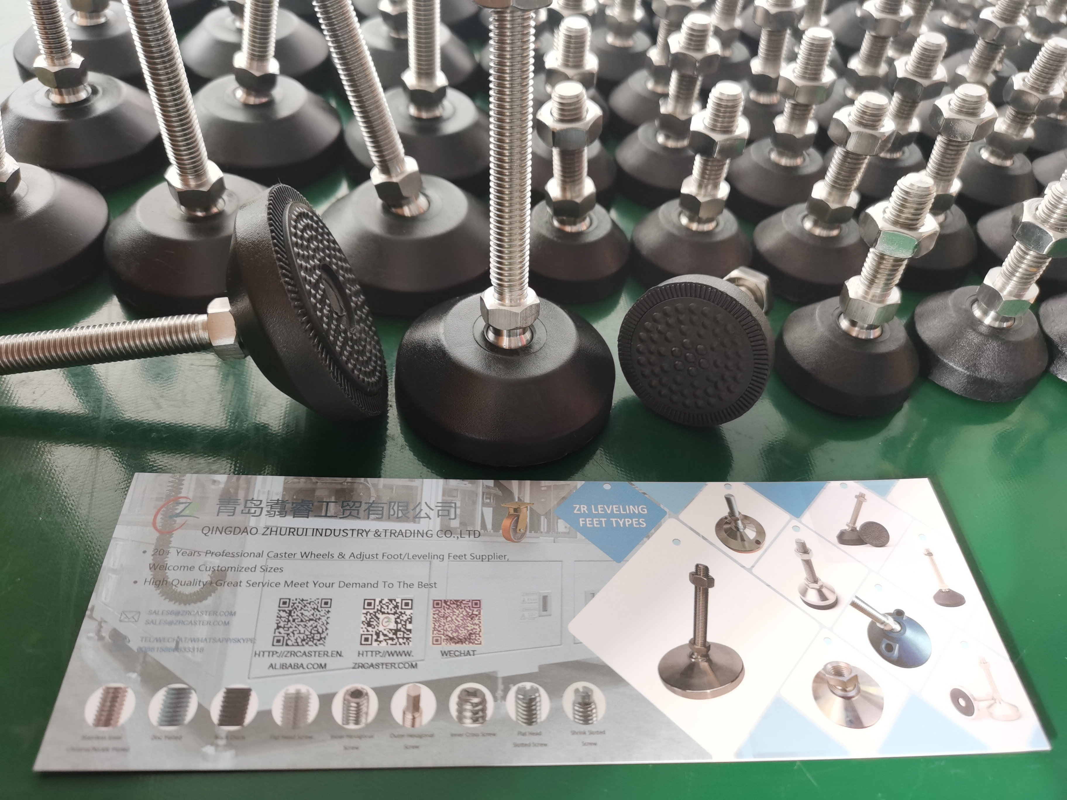 Customized Metal Leveler Machine Feet M8 M10 M12 M14 M16 M20 M24 Plastic Rubber Steel Foot Adjuster Adjustable Leveling Foot