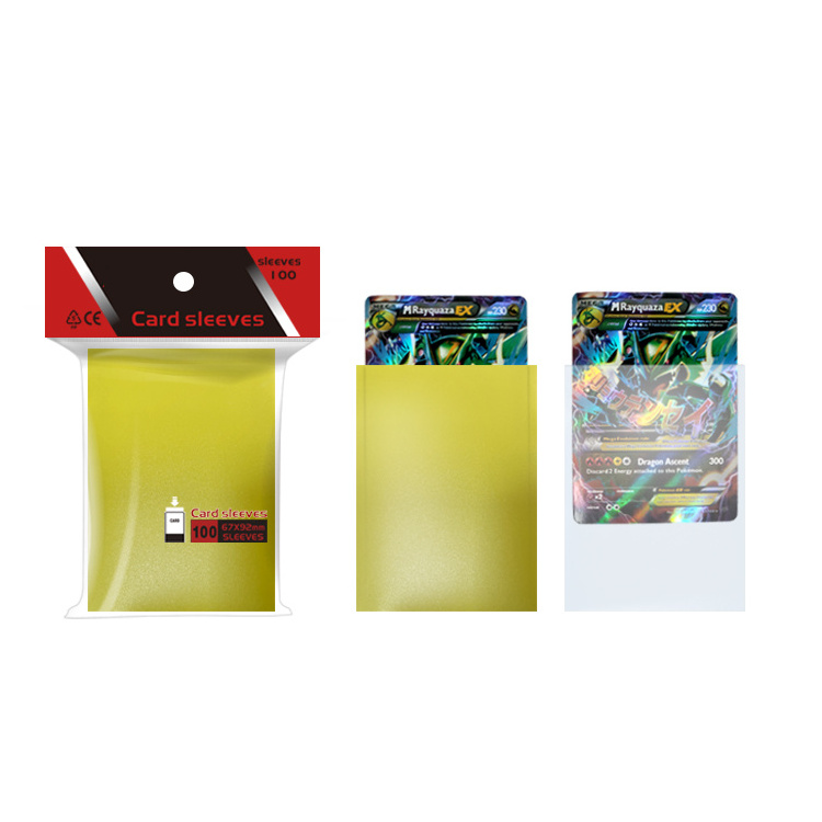 Recyclable Material 67*92MM Size PP Custom Card Sleeves Game Toploader Holographic Sleeve Card