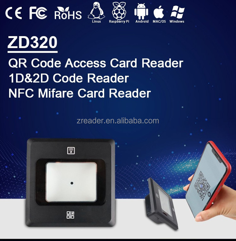 Outdoor Visitor All in One IC/NFC App Smart QR Code Access Control Card RFID Reader QR Code Reader Access Control System