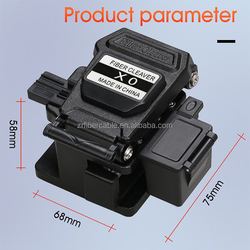 X0 High Precision Fiber Cleaver With Waste Fiber Box Fiber Optic Cable Cutter