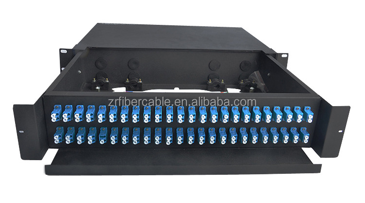 ftth optical mini rotary odf 1u 2u terminal box mpo 4 6 8 puertos 12 96 144 core 48 port lc sc rack mount 24 fiber patch panel