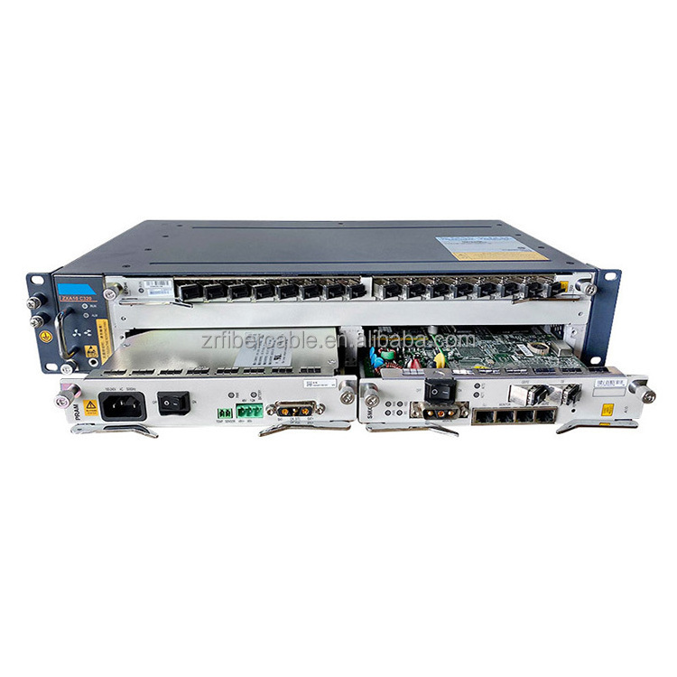 New OLT ZXA10 C320 C300 2U Optical Line Terminal Equipment GPON 1GE 10GE SXMA A10*2 Card With DC Power Supply