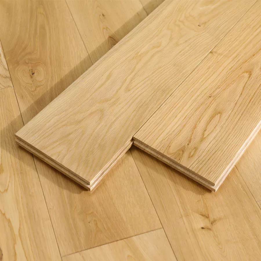 Solid Hardwood Flooring 3-Layer Wood Flooring White Oak Engineered Flooring