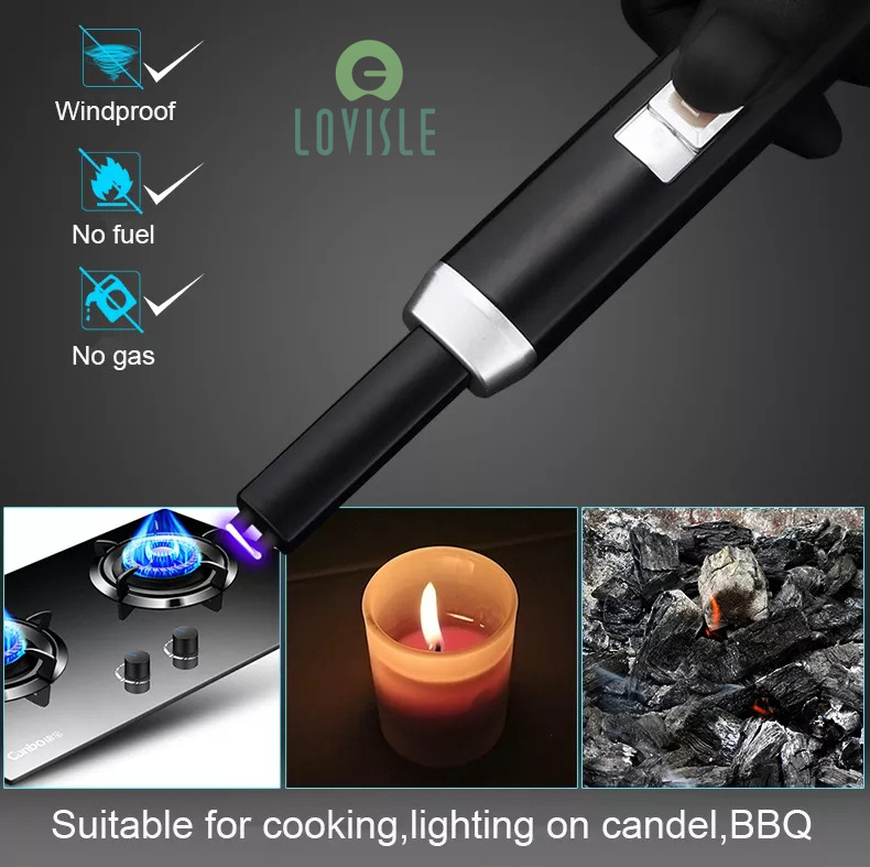 Lovisle Tech Candle Lighters BBQ Lighter Windproof Long Flexible Lighter for Candles BBQ Gas Stove Camping Kitchen