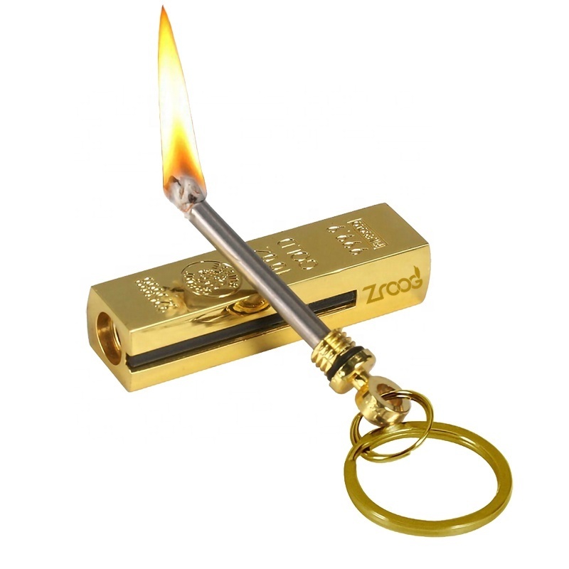 Lovisle Tech Butane Gas Windproof Gold Bar Shaped Cigar Cigarette Aristocratic Lighter