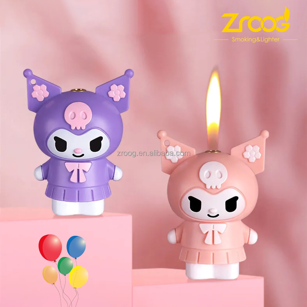 Kuromi Lighter Torch Lighter With Pink Flame Kawaii Lighters For Girl Friends Gifts