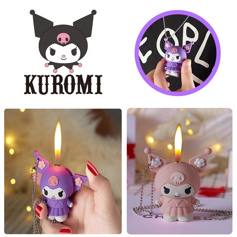 Kuromi Lighter Torch Lighter With Pink Flame Kawaii Lighters For Girl Friends Gifts