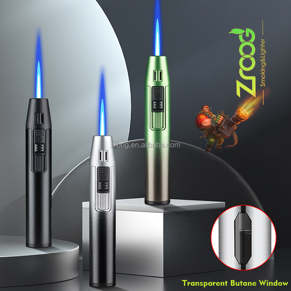 Zroog 2023 Metal Torch Gas Lighters windproof Lighter Cigar Butane Lighters