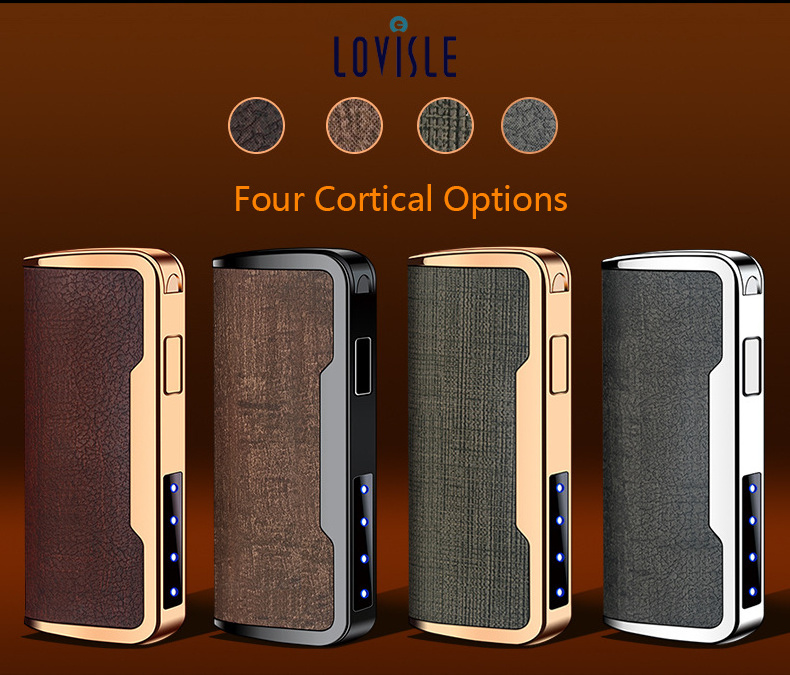 Lovisle Tech Dual Electric USB Rechargeable Flameless Windproof Lighter Electric Arc Plasma Cigarette Lighter