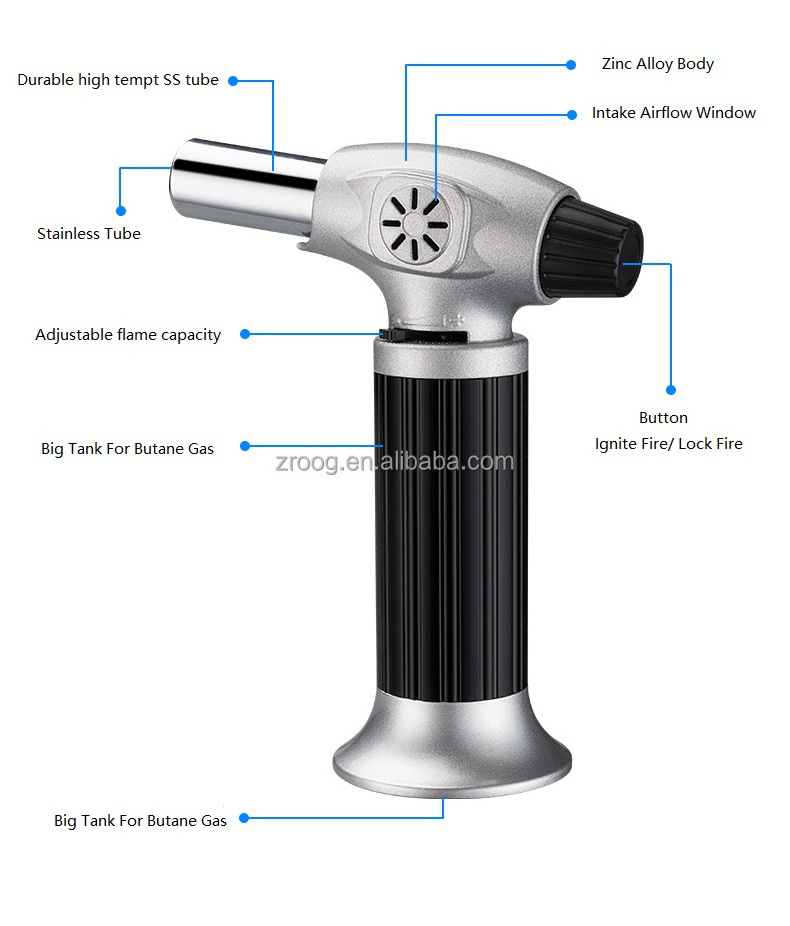 Lovisle Wholesale Cheap Slim Refillable Butane Gas Flint Cigarette Shaped Lighter Big Flames for Barbeque