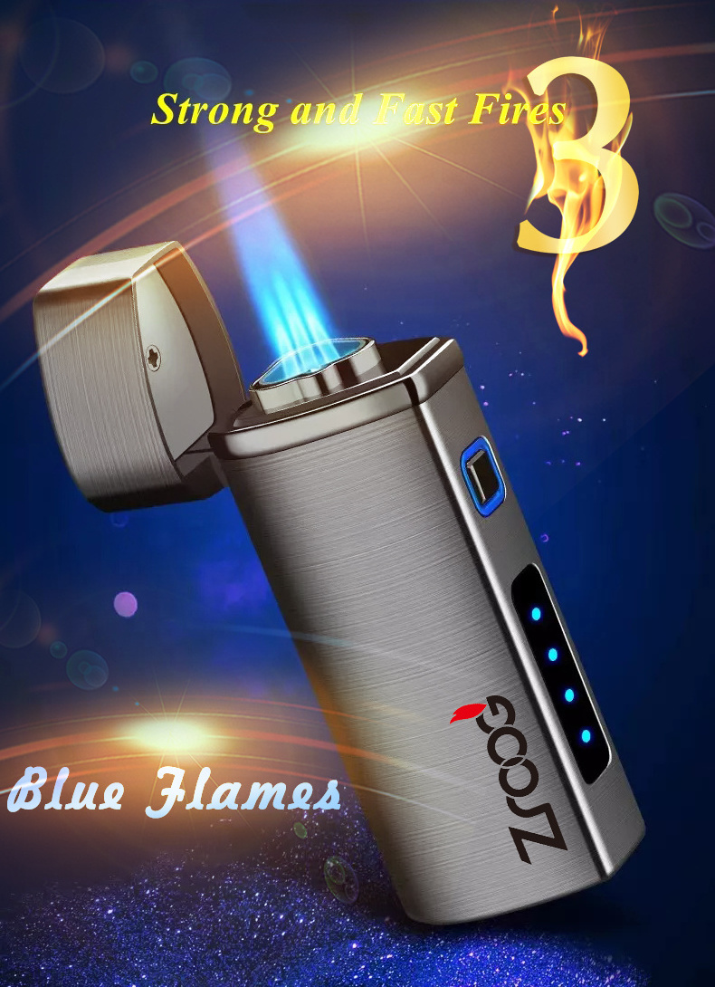 Lovisle BBQ Lighter Cigar Torch Lighter Jet Butane Gas Cigar With Punch Windproof Metal Lighter For Cigars