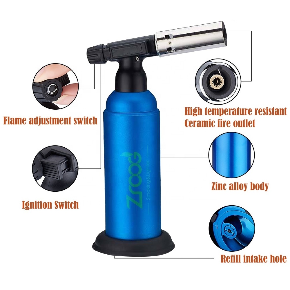 Fire Direct Torch Kitchen Outdoor Lighter Portable Pen Gas Lighter Blue Flame Refillable Jet Torch Lighter