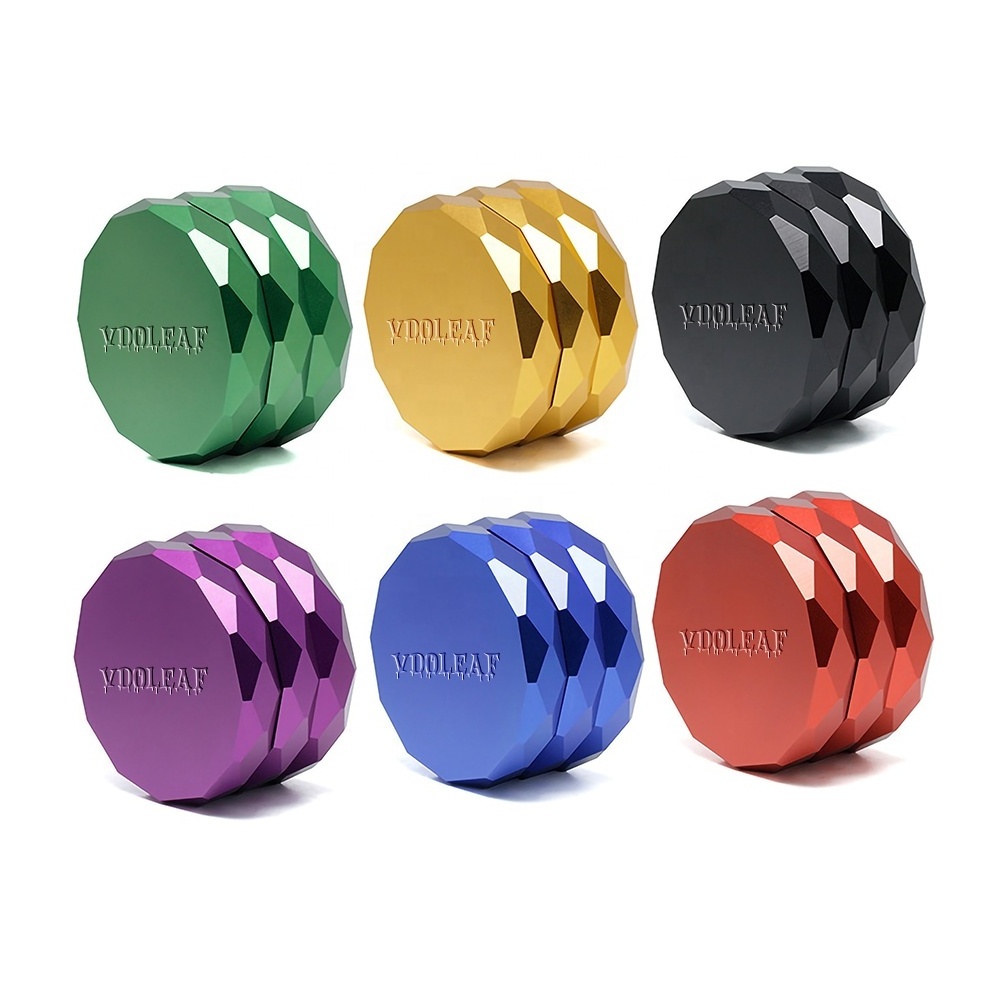 Newest Herb Grinder 4 Piece Large 2.5 Inch Superior Grip Spice Herb Crusher Custom Logo