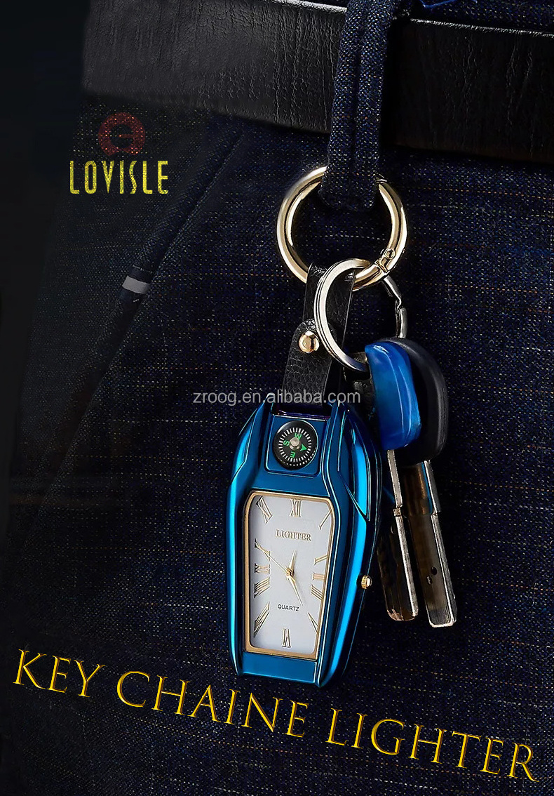 Lovisle Tech Multi-Function Keychain with Metal Rechargeable Lighter Suitable As Gift Ideas and Emergency Rescue Equipment