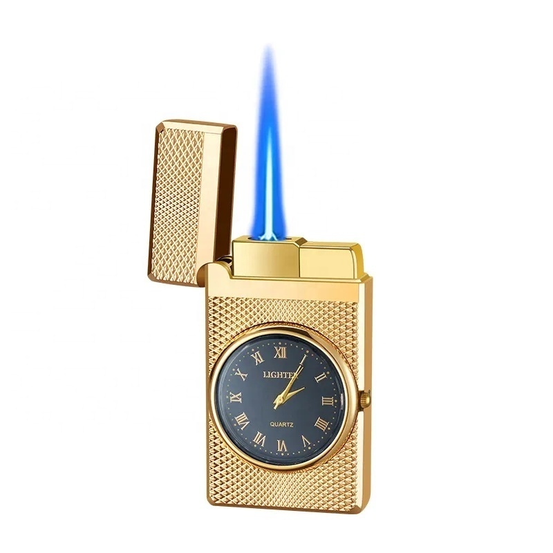 Lovisle Tech Creative Watch Lattice Lighter Metal Gas Windproof Cigarette Lighter Wholesale Drop Shipping