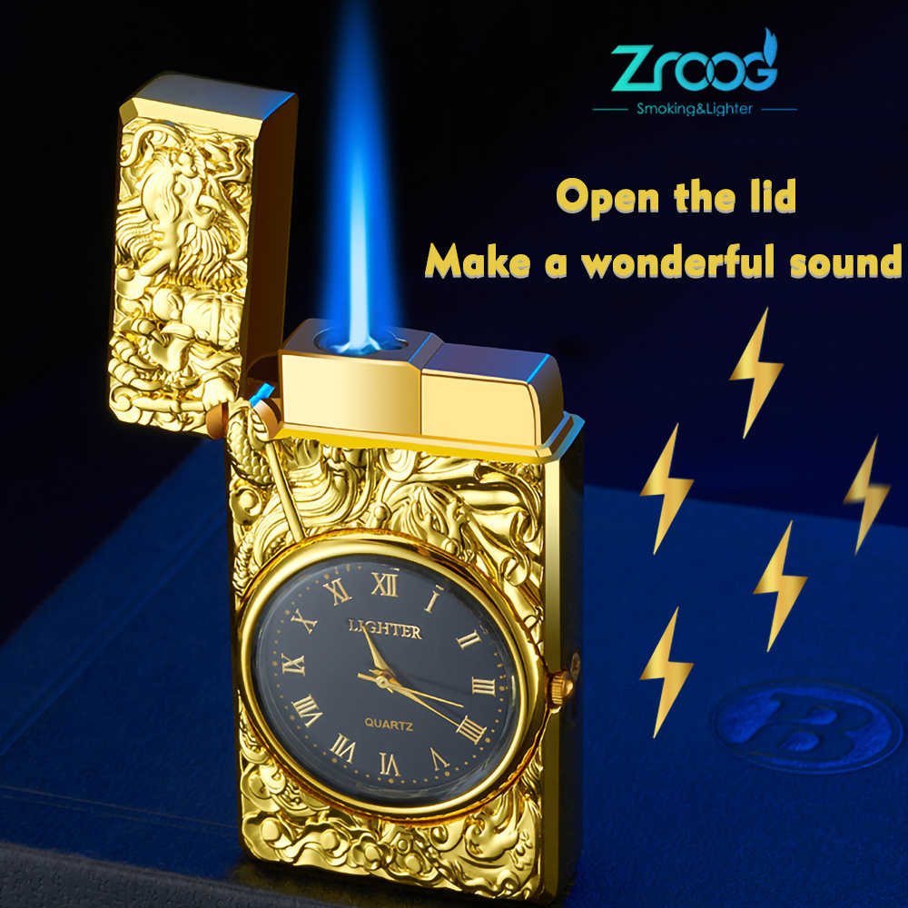 Zroog Torch Lighter with Electric Watch Jet Lighter with Watch For Wholesales