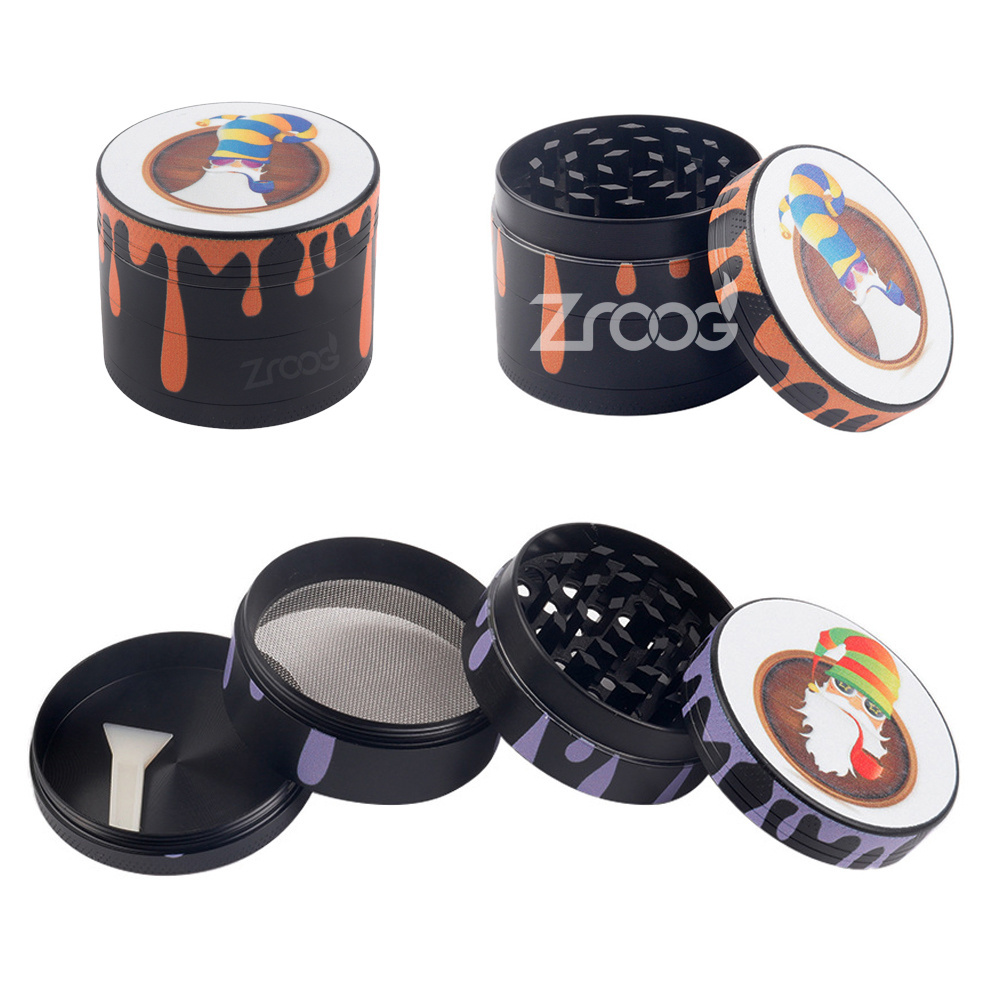 Wholesale Manual Herb Grinder OEMODM Custom Logo 4 Layer  Premium Metal Tobacco Grinder