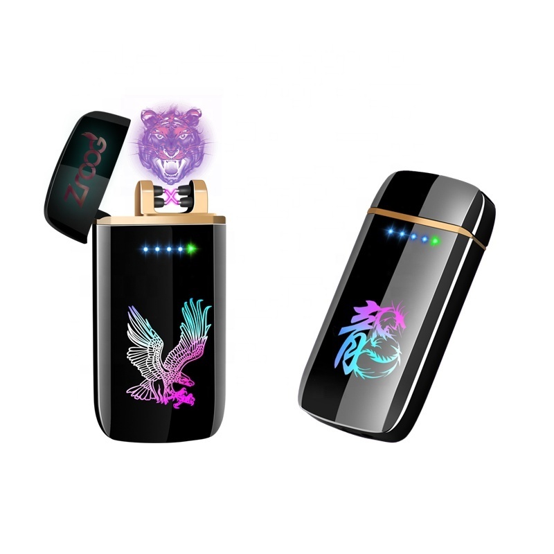 Lovisle Tech New Arrivals High-end USB Double ARC Windproof Electric Lighter Plasma