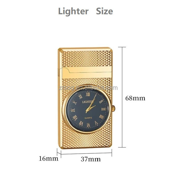 Lovisle Tech Creative Watch Lattice Lighter Metal Gas Windproof Cigarette Lighter Wholesale Drop Shipping