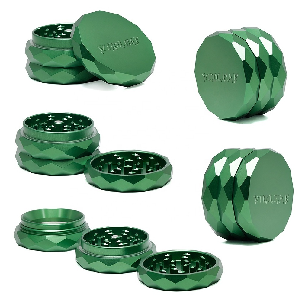 Newest Herb Grinder 4 Piece Large 2.5 Inch Superior Grip Spice Herb Crusher Custom Logo