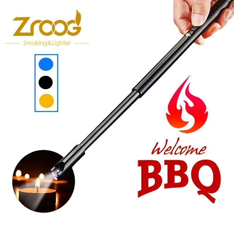 Zroog Hot Sell Quality Custom Long Stick Plasma Candle Lighter Extend Long Size