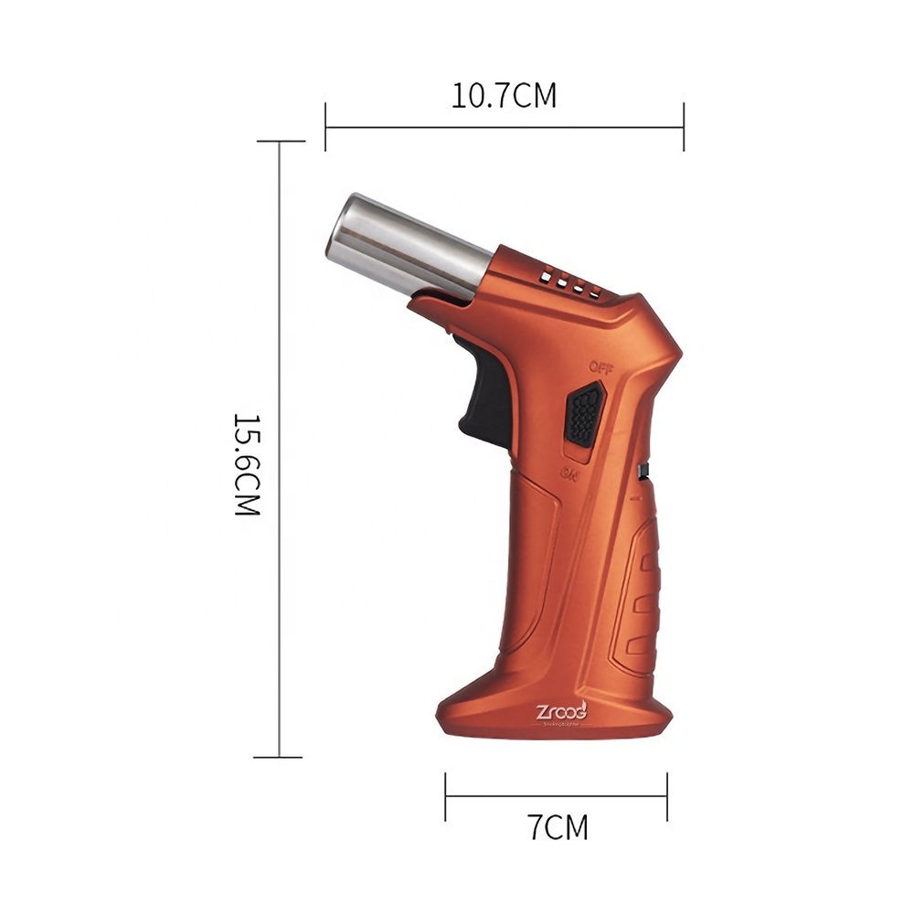 Torch Lighter Adjustable Jet Flame Refillable Butane Fuel Lighter Windproof Mini Butane Torch Lighter Grill BBQ Gas Fireplace